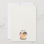 Niedlicher Nautical Pirate Ship Lion Cub Kindergeb Dankeskarte (Rückseite)