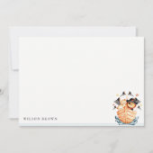 Niedlicher Nautical Pirate Ship Lion Cub Kindergeb Mitteilungskarte (Vorderseite)