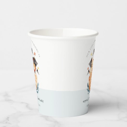 Niedlicher Nautical Pirate Ship Lion Cub Kindergeb Pappbecher (Links)