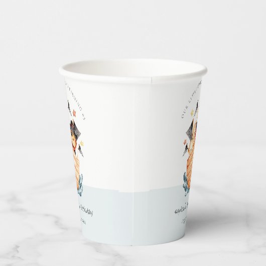 Niedlicher Nautical Pirate Ship Lion Cub Kindergeb Pappbecher (Rechts)