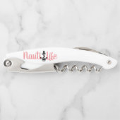 niedlicher nautischer ANCHOR + NAUTI LIFE-Brief | Kellnermesser (Vorderseite)