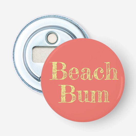 niedlicher nautischer BEACH-BUM-Typ | Flaschenöffner (Vorderseite)