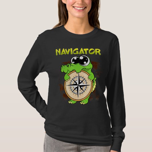 Niedlicher Navigator Welligator-Kompass T-Shirt (Vorderseite)
