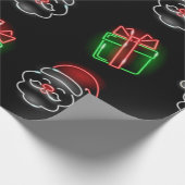 Niedlicher Neon Santa und präsentiert Wrapping Pap Geschenkpapier (Ecke)