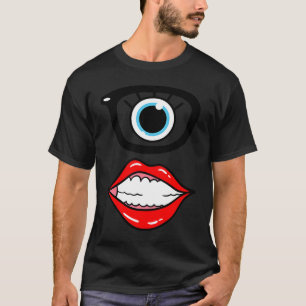 Niedlicher Nerd Monster sieht ein Auge leicht Hall T-Shirt