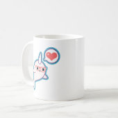 Niedlicher Nerd Narwhal Kaffeetasse (Vorderseite Links)