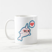 Niedlicher Nerd Narwhal Kaffeetasse (Links)