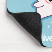 Niedlicher Nerd Narwhal Mousepad (Ecke)