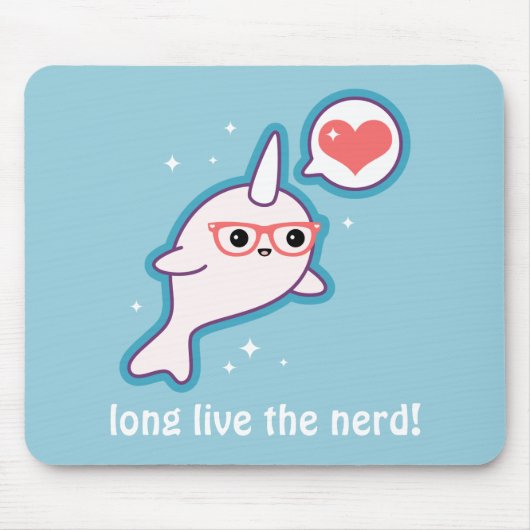 Niedlicher Nerd Narwhal Mousepad (Vorne)