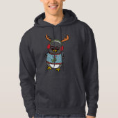 Niedlicher Nerd Pinguin Graphic | Uganda Weihnacht Hoodie (Vorderseite)