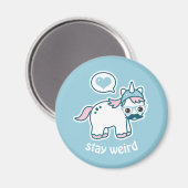 Niedlicher Nerd Unicorn Magnet (Vorderseite/Rückseite)