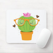 niedlicher nerdy Kaktus Mousepad (Mit Mouse)