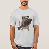 Niedlicher Nerdy Katzen-T - Shirt (Vorderseite)