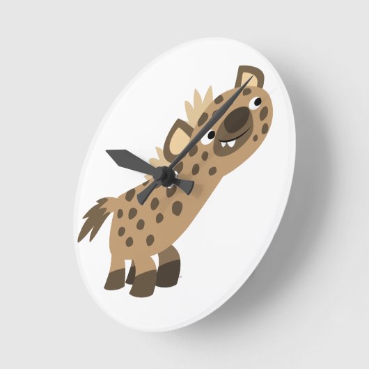Niedlicher Neuartiger Cartoon Hyena Wall Uhr (Winkel)
