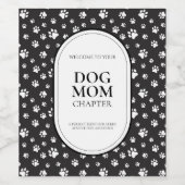 Niedlicher neuer Hund Mama Geschenk Mini Paws Weinetikett (Einzelnes Label)