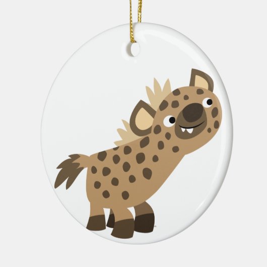 Niedlicher Neugieriger Cartoon Hyena Ornament (Links)
