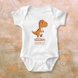 Niedlicher neutraler Dinosauriername Baby Strampler