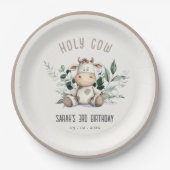 Niedlicher neutraler Kindergeburtstag aus dem Heil Pappteller (Vorderseite)