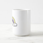 Niedlicher nichtbinärer Regenbogen Kaffeetasse (Mittel)