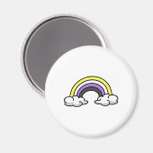 Niedlicher nichtbinärer Regenbogen Magnet (Vorderseite/Rückseite)
