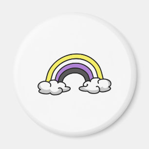Niedlicher nichtbinärer Regenbogen Magnet