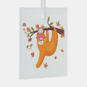 niedlicher Niederschlag Herbst lässt glücklich Dan Ornament Aus Glas (Vorderseite Rechts)