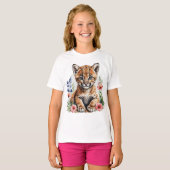 Niedlicher niedlicher Katzenkuchen T-Shirt (Vorne ganz)