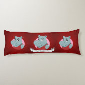 Niedlicher Nilpferd-Cartoon Seitenschläferkissen (Rückseite)