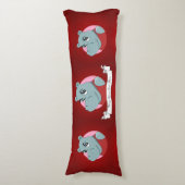 Niedlicher Nilpferd-Cartoon Seitenschläferkissen (Vorderseite Vertikal)