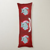 Niedlicher Nilpferd-Cartoon Seitenschläferkissen (Rückseite (Vertikal))