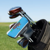 Niedlicher Nilpferd mit Vogel-Cartoon Golf Headcover (In Situ)