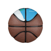 Niedlicher Nilpferd mit Vogel-Cartoon Mini Basketball (Rechts)