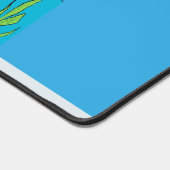 Niedlicher Nilpferd mit Vogel-Cartoon Schreibtischunterlage (Ecke)