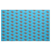 Niedlicher Nilpferd mit Vogel-Cartoon Stoff (Fat Quarter (45,7 x 55,9 cm))