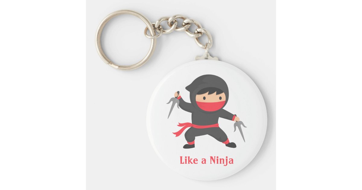 Niedlicher Ninja Junge Mit Sai Waffen Fur Kinder Schlusselanhanger Zazzle De