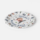 Niedlicher Ninja Warrior Kindergeburtstag Party In Pappteller (Schrägansicht)