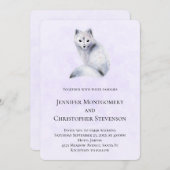 Niedlicher Nordic Fox mit Blumenmuster Einladung (Vorne/Hinten)