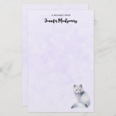 Niedlicher Nordic Fox mit floralen Markierungen Briefpapier (Vorne/Hinten)