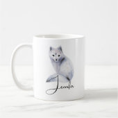 Niedlicher Nordic Fox mit floralen Markierungen Kaffeetasse (Links)