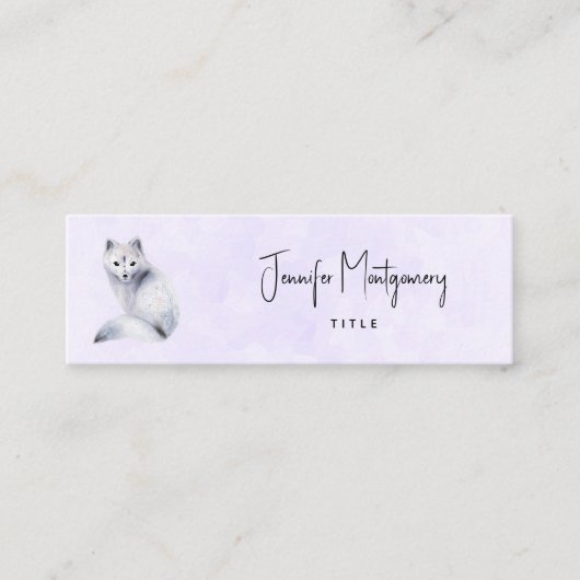Niedlicher Nordic Fox mit floralen Markierungen Mini Visitenkarte (Vorderseite)