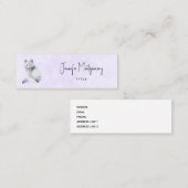 Niedlicher Nordic Fox mit floralen Markierungen Mini Visitenkarte (Vorne/Hinten)