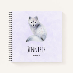 Niedlicher Nordic Fox mit floralen Markierungen Notizblock