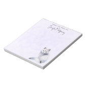 Niedlicher Nordic Fox mit floralen Markierungen Notizblock (Rotiert)