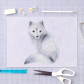 Niedlicher Nordic Fox mit floralen Markierungen Seidenpapier (Handwerk)