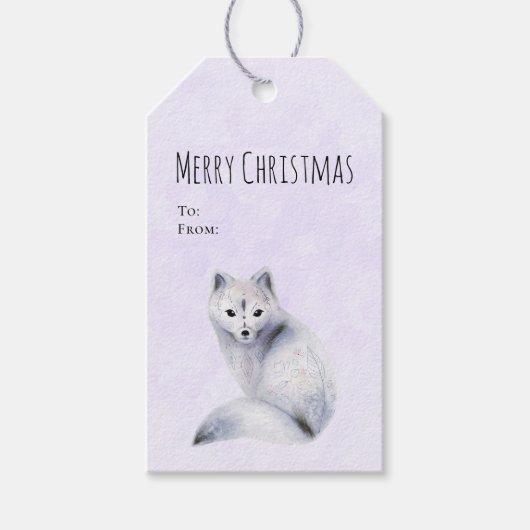 Niedlicher Nordic Fox mit floralen Markierungen We Geschenkanhänger (Vorderseite)