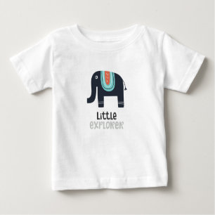 Niedlicher Nordic Little Explorer Elephant Baby T-shirt