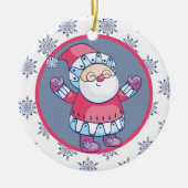 Niedlicher Nordic Style Weihnachtsmann Kinder Pers Keramik Ornament (Vorne)