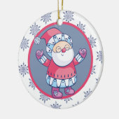Niedlicher Nordic Style Weihnachtsmann Kinder Pers Keramik Ornament (Links)