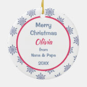 Niedlicher Nordic Style Weihnachtsmann Kinder Pers Keramik Ornament (Hinten)