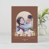 niedlicher Nordischer Skandal Modernes Naturhaus W Einladung (Stehend Vorderseite)